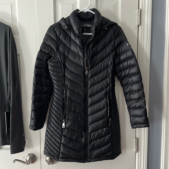 Calvin Klein Premium Down Coat (Black)- Size PS - Picture 2 of 4